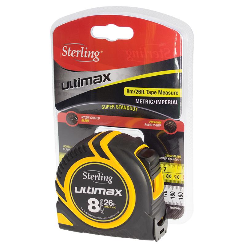 Stirling Ultimax Tape Measure 8m