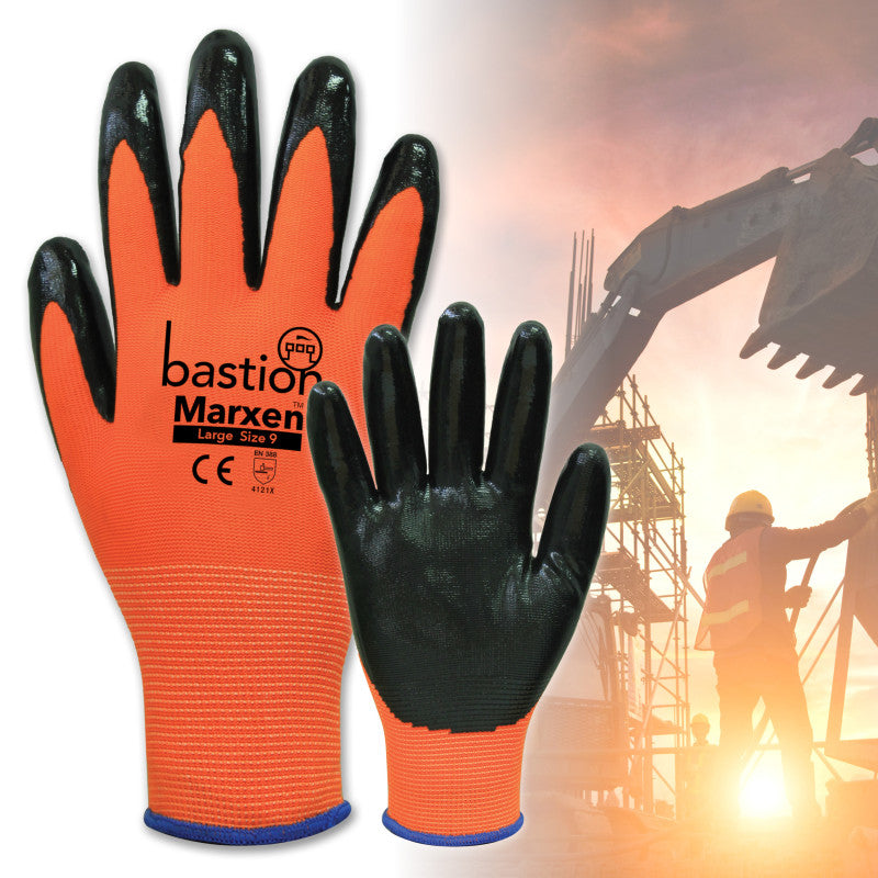 Bastion Marxen High Viz Polyester/ Nitrile Gloves