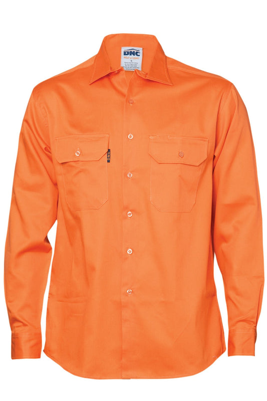 DNC Cotton Drill Long Sleeve Work Shirt 3202