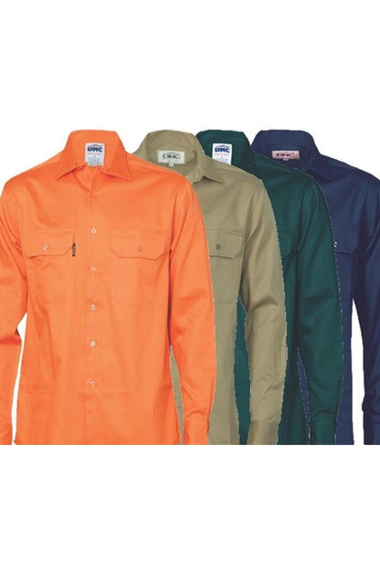 DNC Cotton Drill Long Sleeve Work Shirt 3202