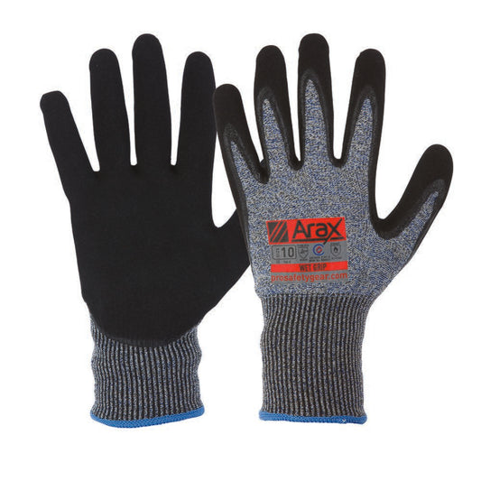 Pro Arax Wet Grip Cut-D Nitrile Gloves