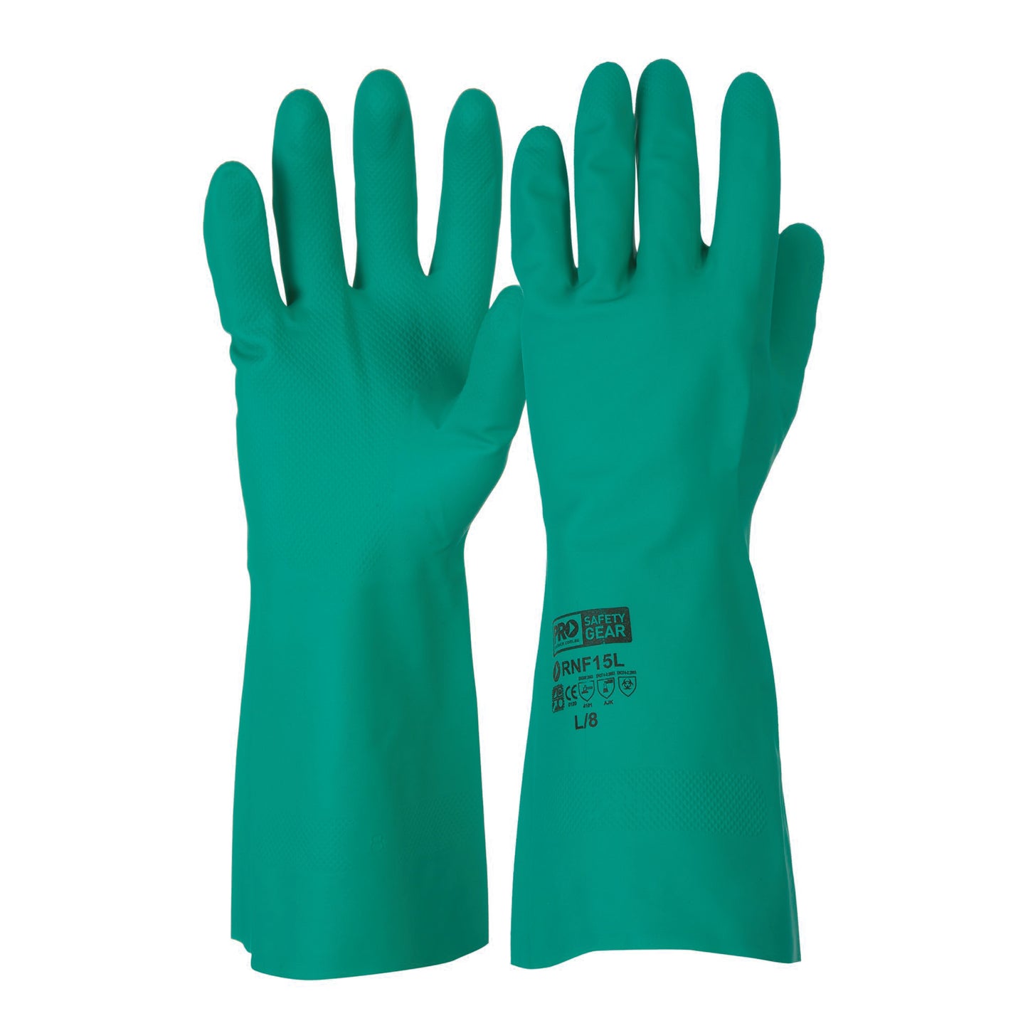 Pro Nitrile 33cm Green Chemical Gloves
