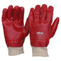 Pro Red PVC 27cm Knit Wrist Gloves