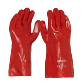 Saferite Red PVC 35cm Gloves