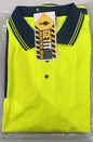 Hi Vis Polo Shirt Yellow Navy Short Sleeve XL